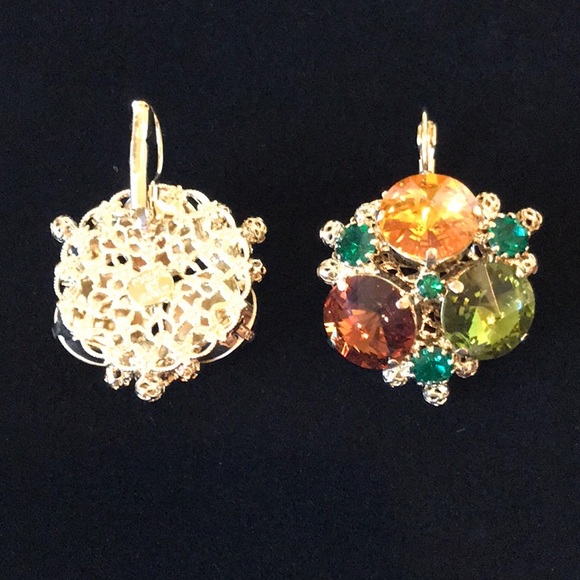 Italian Swarovski Crystal Earrings - Picture 3 of 3